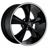 20" Staggered Foose Wheels F104 Legend Gloss Black Milled Rims