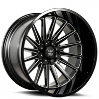 26" Force Off-Road Wheels F40 Black Milled Rims