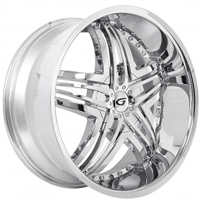 22x8.5" Diablo-Gianna Wheels Blitz Full Chrome Rims 