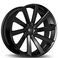 20" Koko Kuture Wheels Kapan Gloss Black Rims 