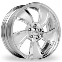 22" Intro Wheels Twisted Matrix Exposed 5 Polished Welded Billet Rims