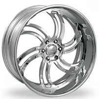 28" Intro Wheels Twisted Trendz 6 Exposed 6 Polished Welded Billet Rims