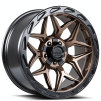 20" Lock Off-Road Wheels Matrix Matte Bronze with Matte Black Ring Rims