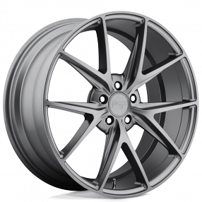 19" Staggered Niche Wheels M116 Misano Anthracite Rims