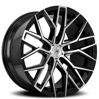 20x10.5" Renzo Cota Gloss Black Machined Wheels (Blank, Any Offset) 