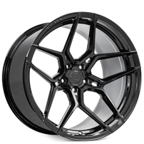 22" Staggered Rohana Wheels RFX11 Gloss Black Flow Formed Rims