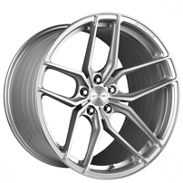 19" Staggered Stance Wheels SF03 Brush Silver Flow Formed Rims