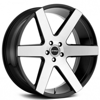 22" Strada Wheels Coda Gloss Black Machined Rims 