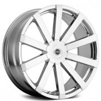 22x8.5" Strada Wheels Gabbia Chrome Rims