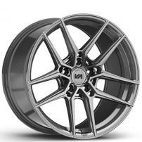 20" Staggered Variant Wheels Helium Gloss Gunmetal Rims