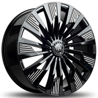 22x8.5" VCT Wheels Alpha Black Machined Rims