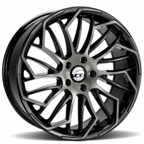 20" VCT Wheels Slider Black Smoke Machined Rims