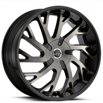 20" VCT Wheels V77 Black Smoke Machined Rims