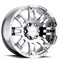 20" Vision Wheels 375 Warrior Chrome Off-Road Rims 