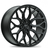 22" Staggered Vossen Wheels HF-2 Custom Satin Black Rims