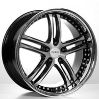 22" XIX Wheels X15 Black Machine with SS Lip Rims