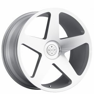 24" Blaque Diamond Wheels BD-15 Silver Machined Rims 