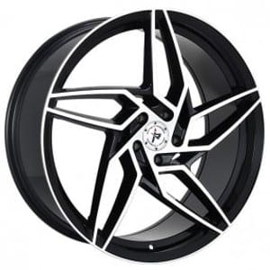 20" Impact Racing Wheels 605 Gloss Black with Machined Face Rims