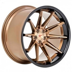 20" Staggered Ferrada Wheels CM2 Custom Brushed Cobre with Gloss Black Lip Rims