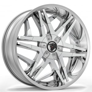 24" Diablo Wheels Turbine Chrome Rims