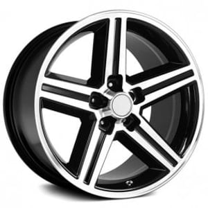 24" IROC Wheels Black Machined 5-lugs Rims