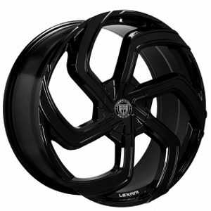 24" Lexani Wheels Swift Gloss Black Rims