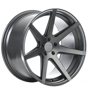 20" Staggered Rohana Wheels RC7 Matte Graphite Rims