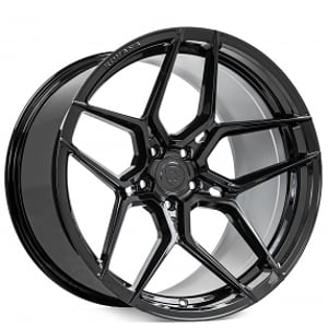 20" Staggered Rohana Wheels RFX11 Gloss Black Flow Formed Rims