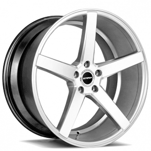 22" Strada Wheels Perfetto Silver Machined Rims 